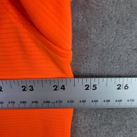 Mens Under Armour UV Orange Loose Fit Polo Shirt 100% Polyester Short Sleeve XL - Picture 6 of 8